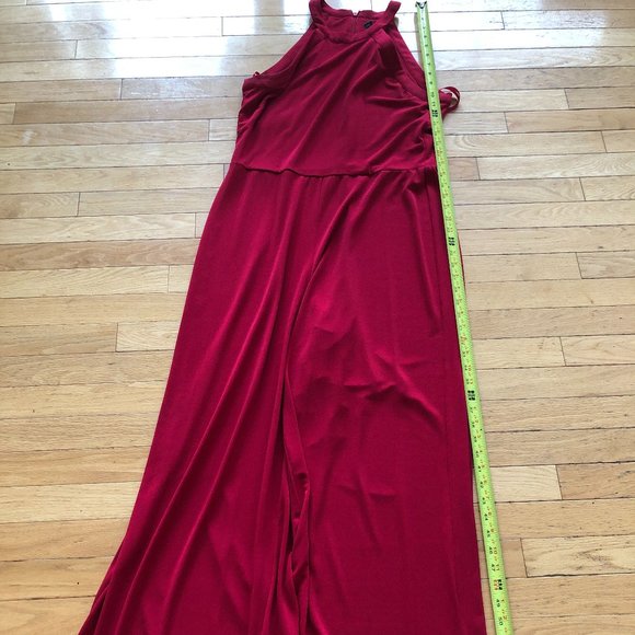Gorgeous Ralph Lauren Red Sleeveless Wide-Leg Jumpsuit - Picture 2 of 16